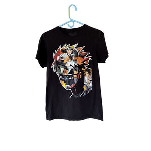 Y2K Naruto Graphic Anime T-shirt Women's Size Small Black